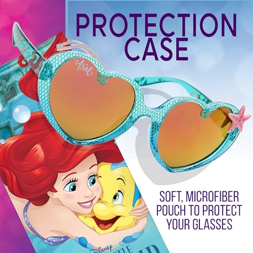 Sun-Staches Little Mermaid Disney Sunglasses for Kids Stylish, Comfortable & Durable UV-Protective Mermaid Sunglasses With Soft Carrying Case - Official Ariel Accessories for Girls4