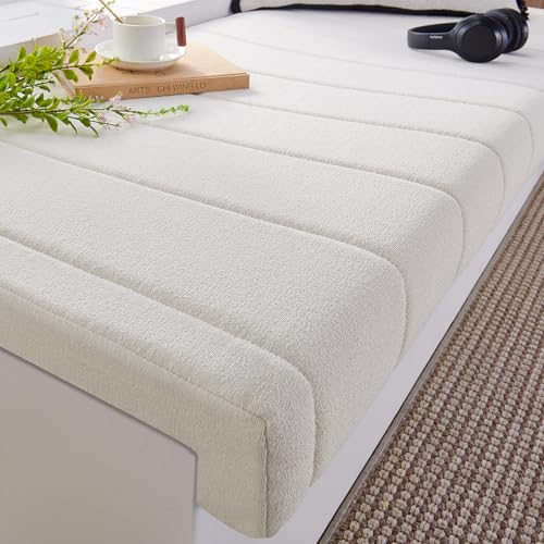 Custom Size Fireplace Baby Proof Proofing Plump Textured Comfy Customized Window Bench Seat Foam Cushion Hearth Pad Cover Edge Protector Bumper for Indoor Furniture Splash-Proof Non Slip Bottom