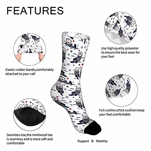 Image of Pehede Socks Mens Fun Dress Socks for Women Funny Novelty Crazy Design Socks