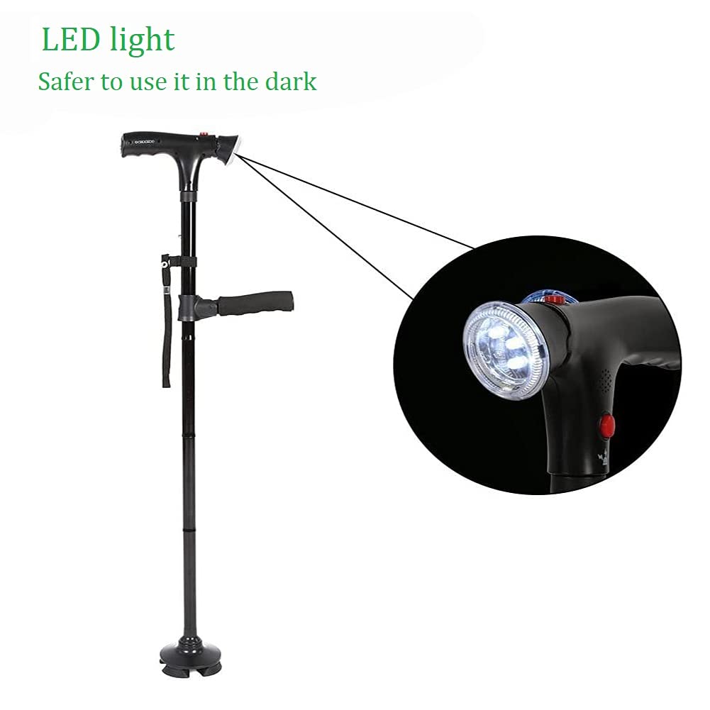 Folding Cane With Led Light Adjustable Canes And Walking Sticks For 