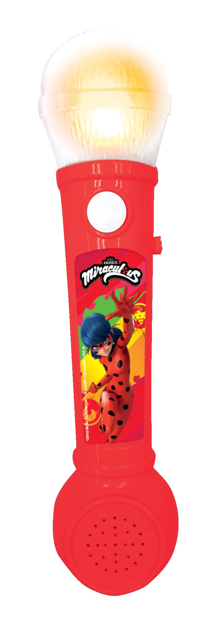 Lexibook Microphone Sans Fil Miraculous Ladybug – Enceinte 3W, Bluetooth, Effets Voix, USB/SD, Cadeau Enfant