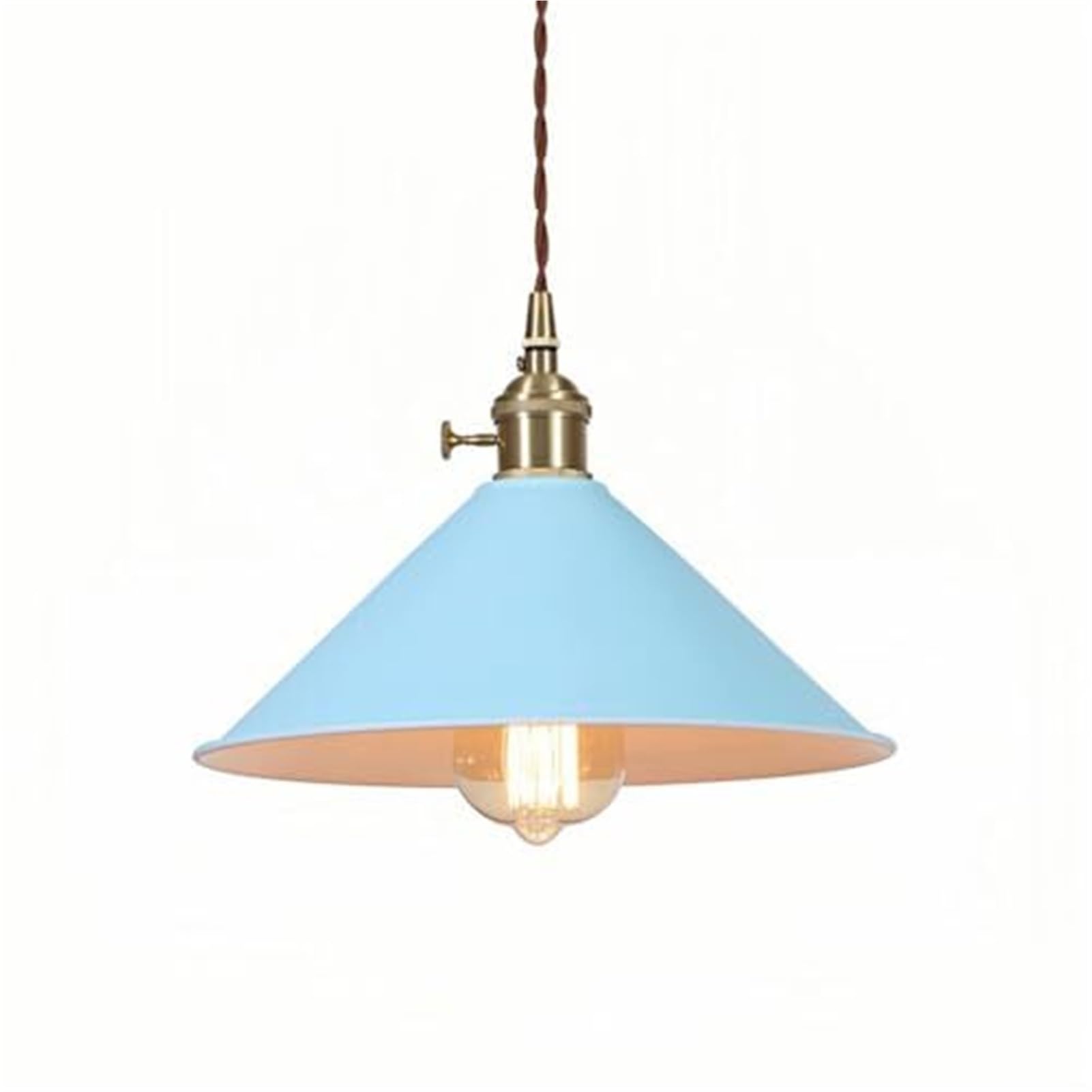 KBUUKYYXouy Nordic Macaron E26 Creative One Head Pendant Lamp Chandelier Hanging Lighting Ceiling Fixture for Kitchen Island Living Room Restaurant(Green)
