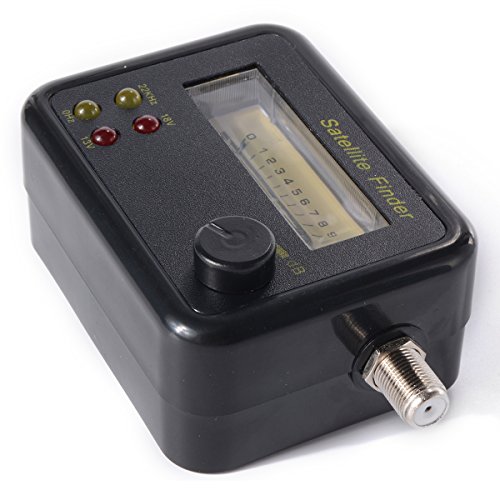 XCSOURCE® Platillo Satélite TV Digital Regulador Localizador Medidor con Señal Acústica con Cable de Conexión HDTV HD 13-18V DC 4 LED BI007