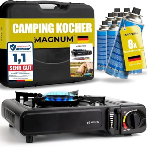 Magnum® Gaskocher inkl. 8 Gaskartuschen [Testnote: Sehr gut...