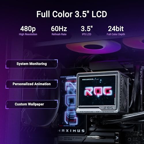 ASUS ROG RYUYJIN III 360 ARGB Extreme All-in-one AIO CPU Liquid Cooler, AMD Ryzen 9000 & Intel Core Ultra Ready, Asetek Gen8 V2 Pump; high Airflow & Static Pressure Magnetic Fans - Image 6