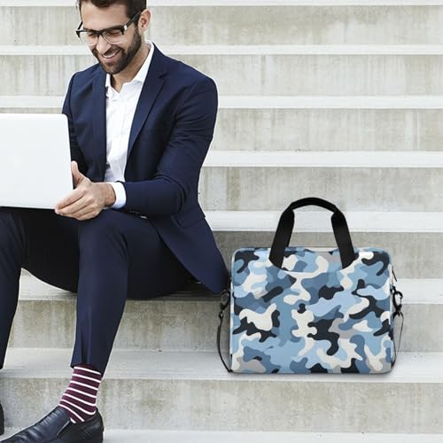 Funda para laptop portátil 15.6" azul camuflaje miniatura 3