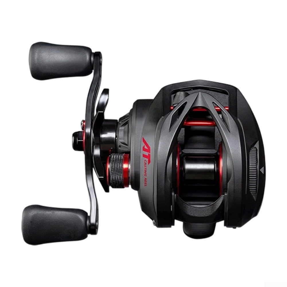 Moulinet de pêche Baitcast avec rapport de vitesse 7. : rapport de vitesse, bobine courte en métal, traînée maximale de 6 kg, système de freinage magnétique à 20 vitesses, corps en alliage