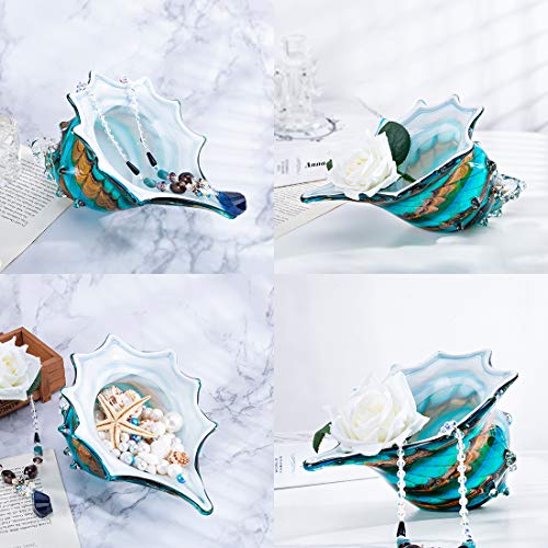 HDCRYSTALGIFTS Hand Blown Seashell Art Glass Figurine Home Table Decor - Image 4