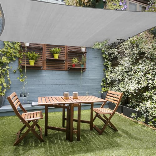 Colegence 10'x13' Rectangle Sun Shade Sail, Permeable Shade Sails HDPE UV Block Sunshade Outdoor...