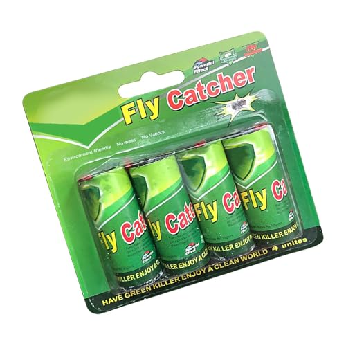 屋外用ハエ取り紙、ハエ取り紙シート,パティオ用 26.77 インチ屋外ハエ取り器 -フライロール、昆虫を捕まえる強力な捕獲接着剤、フライロール、釘付き強力なフライペーパー68cm、農場、レストラン、ゴミ箱、ペットエリアに適しています。 ユスリカやアブラムシ