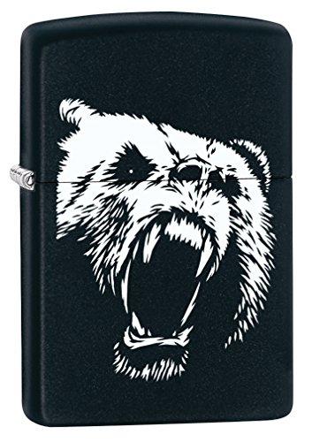 Zippo Lighter: Grizzly Bear - Black Matte 78276