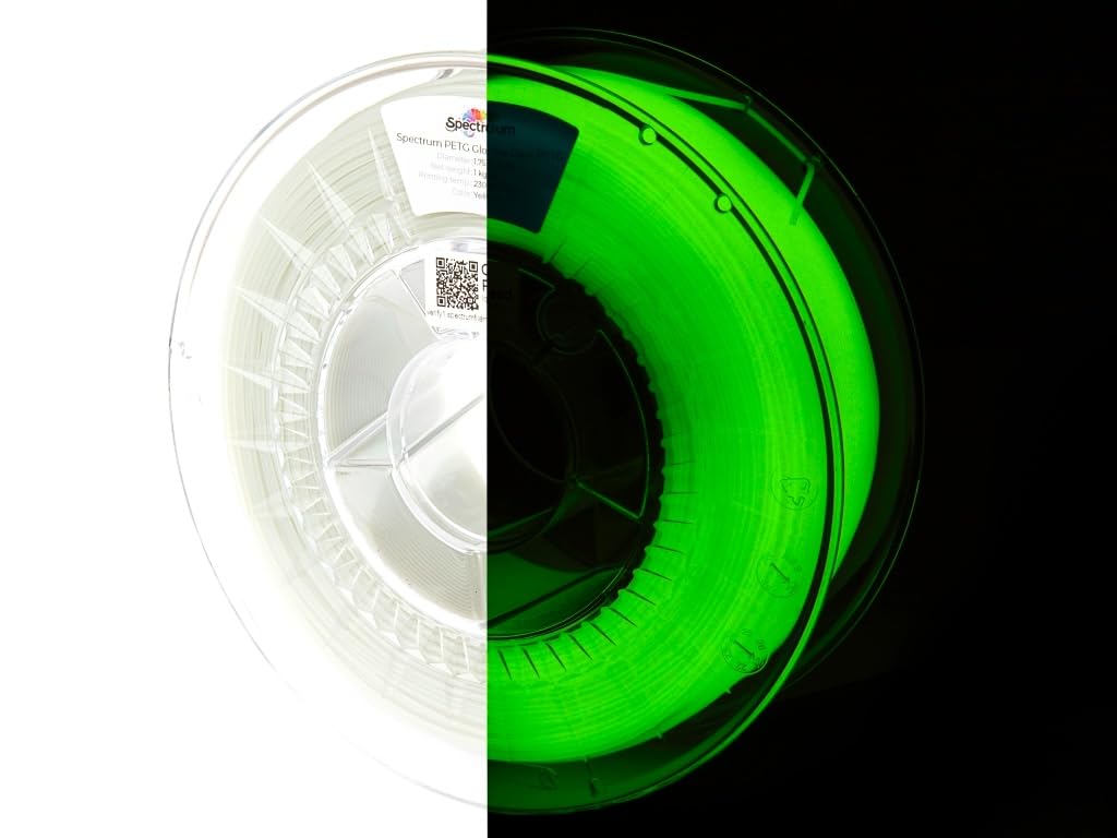 Spectrum - Filament PLA GLOW 1.75mm, YELLOW-GR., 1kg Spule, 3D Drucker Druckmaterialien, 3D Printer Printing Materials