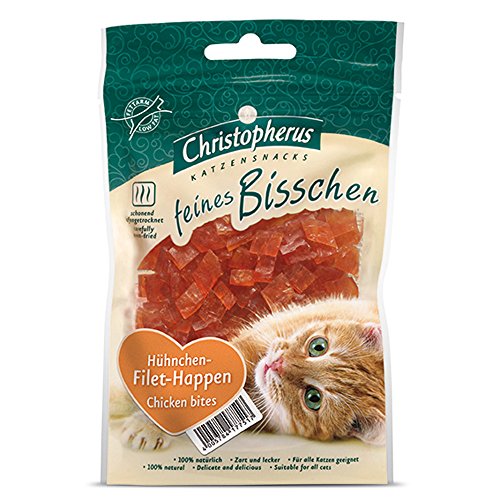ALLCO Premium Christo pherus Snack para Gatos, Aire Caliente getr ocknet, Pollo de filetear de Rayas, Fino Avisador de Chen