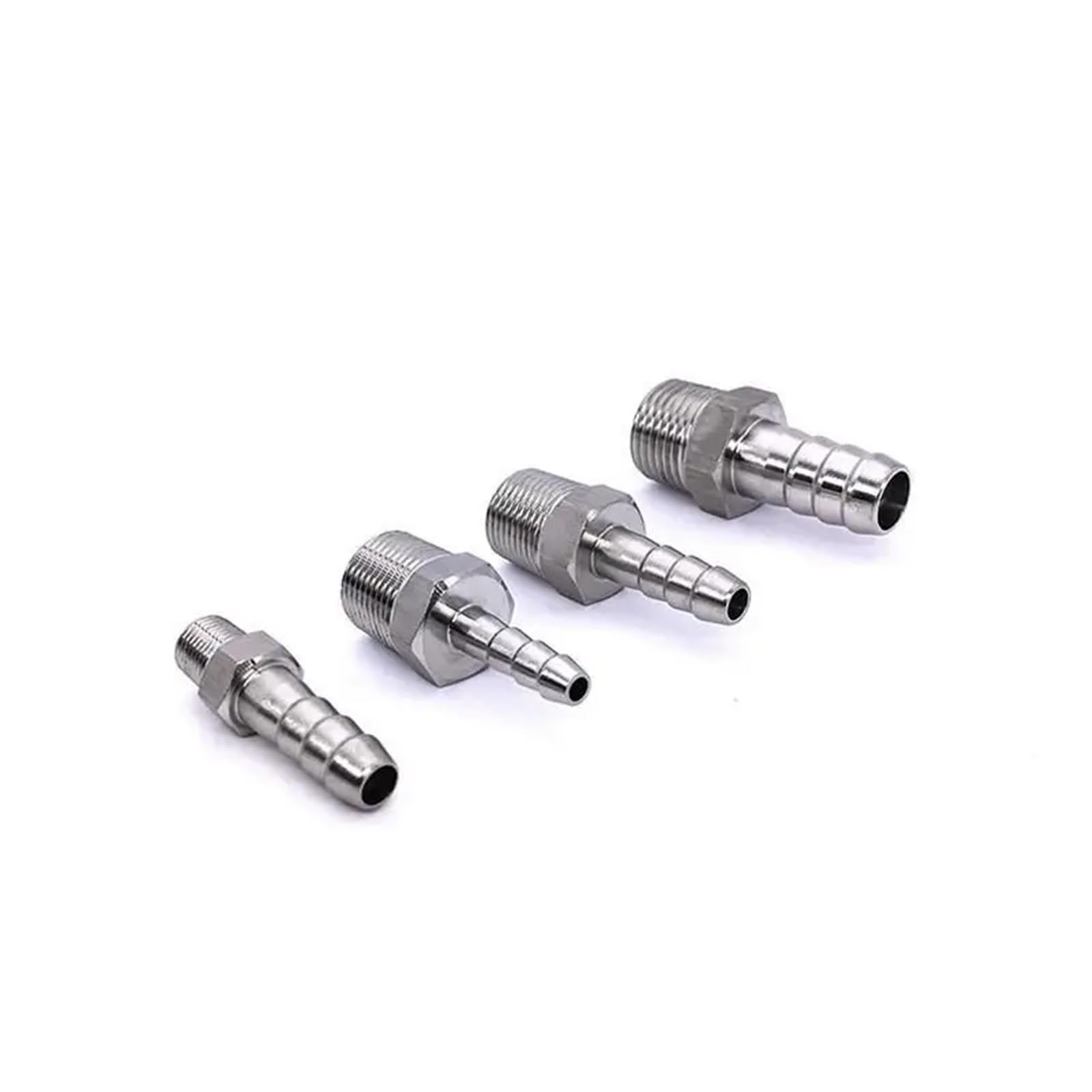 RUAJOGYNVM 3/8'' Male Thread x Hose Tail 304 Stainless Steel Water Pipe Fitting Reducer Joint Coupling Connector(16mm) RUAJOGYNVM