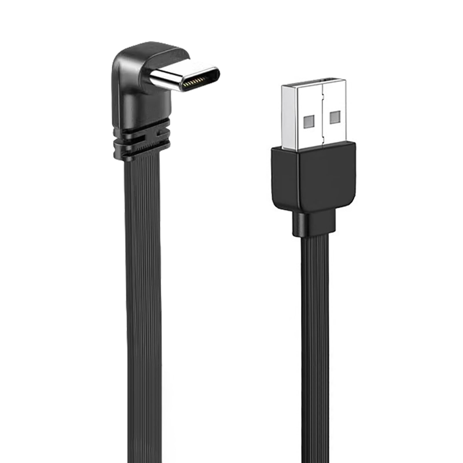 Fentency USB to USB C Cable 90 Degree USB C Fast Charging Cord for Cellphone Car Recorders USB Male to USB C Angled Cable