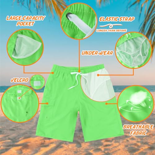 Image of Mens Swimming Trunks Swim Trunks Quick Dry Swim Shorts with Mesh Lining Funny Swimwear Bathing Suits