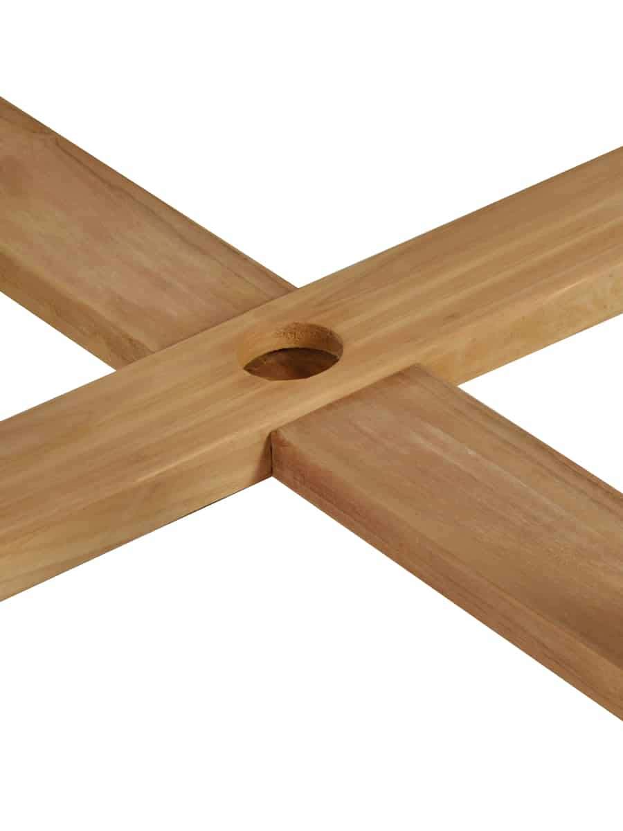Gartentisch 120 cm Gartenmöbel Outdoor Modern Massivholz Teak Honig
