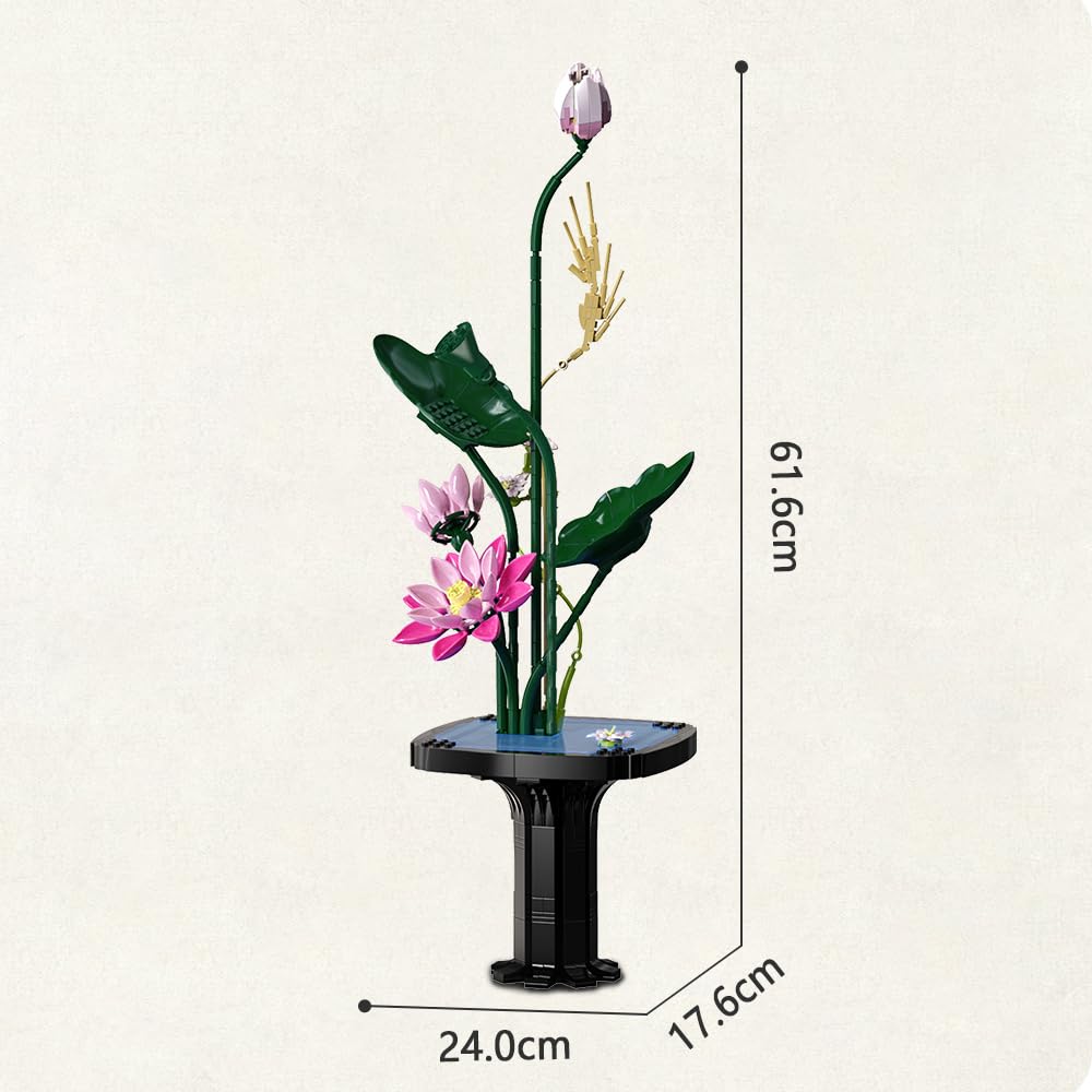 CaDA C59024W Botanicals Flower Bouquet,Summer Bauspielzeugset für Erwachsene,751Teile Bausteine Blumenstrauß Klemmbausteine, Bonsai Botanical Kollektion Bauklötz Pflanzen Home Deko, Geschenk für 14+