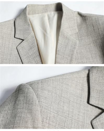 Men's Spring Thin Solid Color Lapel Single-Breasted Business Versatile Everyday Blazer2