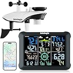 Sainlogic Estación Meteorológica WiFi SA9 con Pron...: 𝗪𝗶-𝗙𝗶 + 𝗣𝗿𝗼𝗻𝗼́𝘀𝘁𝗶𝗰𝗼 𝗠𝗲𝘁𝗲𝗼𝗿𝗼𝗹𝗼́𝗴𝗶𝗰𝗼 𝗰𝗼𝗻 𝗜𝗔 𝗱𝗲 𝟮𝟰𝗵/𝟳 𝗱𝗶́𝗮𝘀 + 𝗔𝗹𝗲𝗿𝘁𝗮𝘀 𝗜𝗻𝘀𝘁𝗮𝗻𝘁𝗮́𝗻𝗲𝗮𝘀：Conéctese a la aplicación Weatherseed vía WiFi para obtener pronósticos meteorológicos precisos de 24 horas/7 días, predicciones impulsadas por IA, monitoreo en tiempo r...