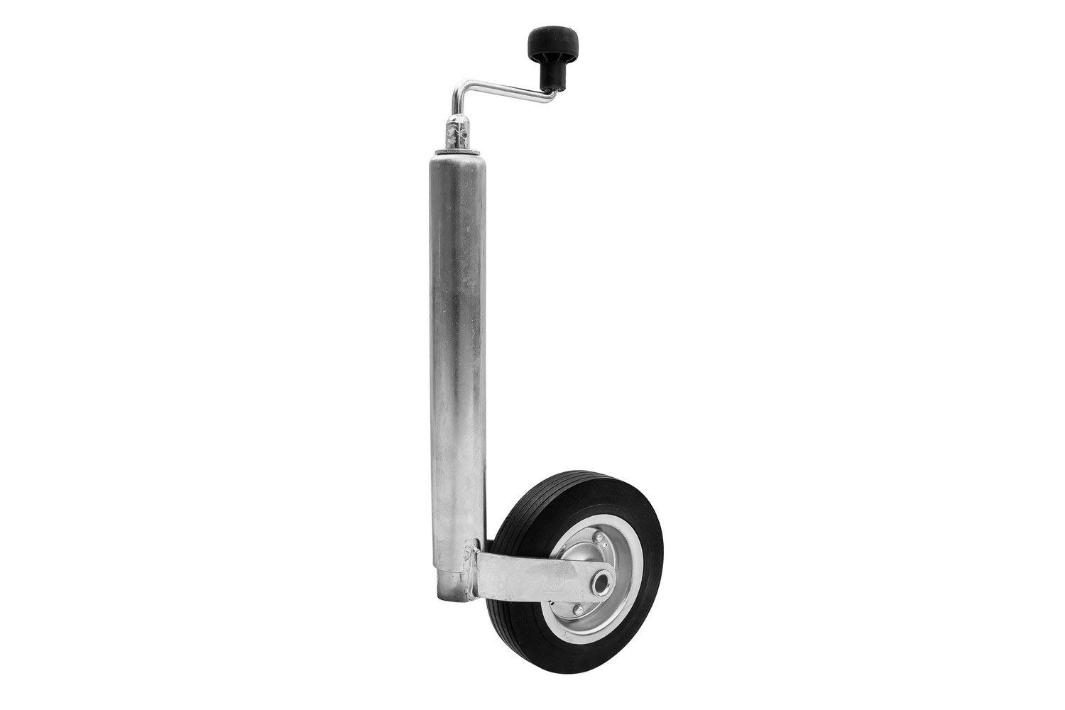 WINTERHOFF ruotino di appoggio per rimorchio ST48-200VB 150 kg tubo 48 mm 505-725 mm ruota 200x50 mm ruota di supporto ruotino di sostegno per carrello roulotte