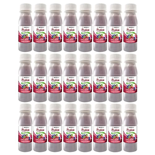 BariatricPal Ready-To-Drink 25g Whey Protein & Collagen Power Shots - Cran Grape (24 Bottles)