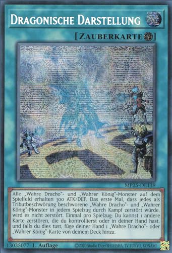 Dragonische Darstellung MP25-DE139 Secret Rare Deutsch Boosterfrisch 1. Auflage - 2025 Mega-Pack Tin - mit ReCollectibles-Versandschutz - für Yu-Gi-Oh!