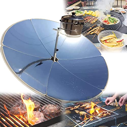 Outdoor Solar Cooker,1800w Parabolic Solar Stove,for Outdoor Camping Barbeque Cooking Food Concentrating Heat Tool,Boil Water,Cook,Stir-Fry,Steam,Stew