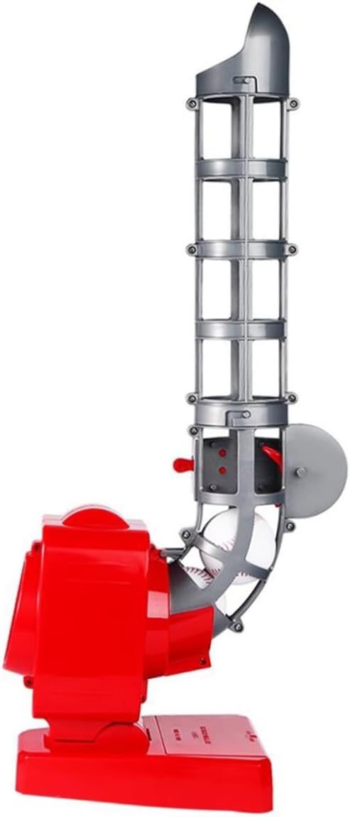 Automatic Baseball Pitching Machine for Plastic Baseball Launcher Adjustable Gears Portable Self-Motion Trainer Bat for Indoor and Outdoor Use Includes High-Strength Bat