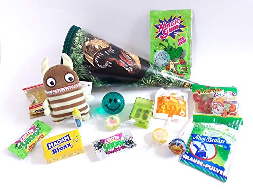 Preisvergleich Produktbild 101617 Schultüte Sorgenfresser 22cm gefüllt mit Rumpel Geschwistertüte zum Schulanfang