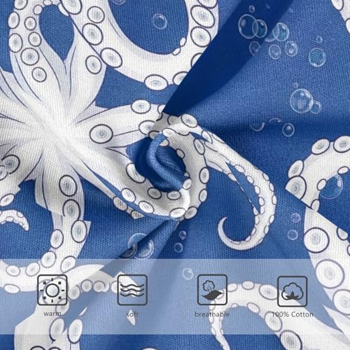 ODAWA White Octopus Tentacles Cotton Toddler Underwear, Tag-Free Comfort Toddler Underwear Boys 2T3