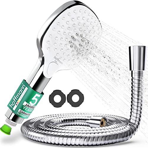 hoffmann Made in Germany Douchette Selecta avec flexible La douchette chromée 3 types de jet est parfaitement complétée par le flexible de douche de 160 cm de long pour la douche ou la baignoire Cover