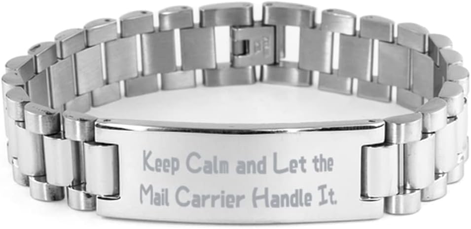 Gag Mail carrier Ladder Bracelet, Keep Calm and, Gifts For Colleagues, Present From Friends, Engraved Bracelet For Mail carrier, , Mail carrier gift ideas, gift ideas, Letter carrier gift ideas,