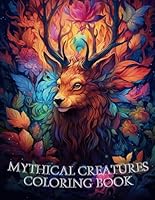 60 Mythical Creatures: Adult Coloring Book — Relaxing Book to Calm your Mind and Stress Relief — Beautiful Designs of Animals, Dragons, Unicorns, Griffins and many More B0CX96B7TD Book Cover