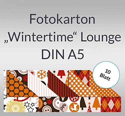 10 x Ludwig Bähr Fotokarton Wintertime 300g/qm A4 Lounge Motiv 1