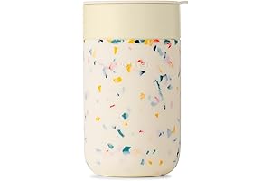 W&P Porter Travel Protective Silicone Sleeve, 16oz Terrazzo Cream