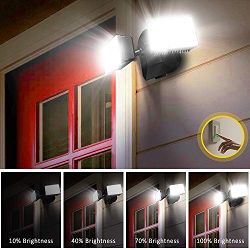Emaner Dimmable Flood Lights Outdoor, Switch-Controlled Security Light, Hardwired 24-Watt (250W Equivalent) Wall Dimmer Change Brightness, 2-Pack #TOP4