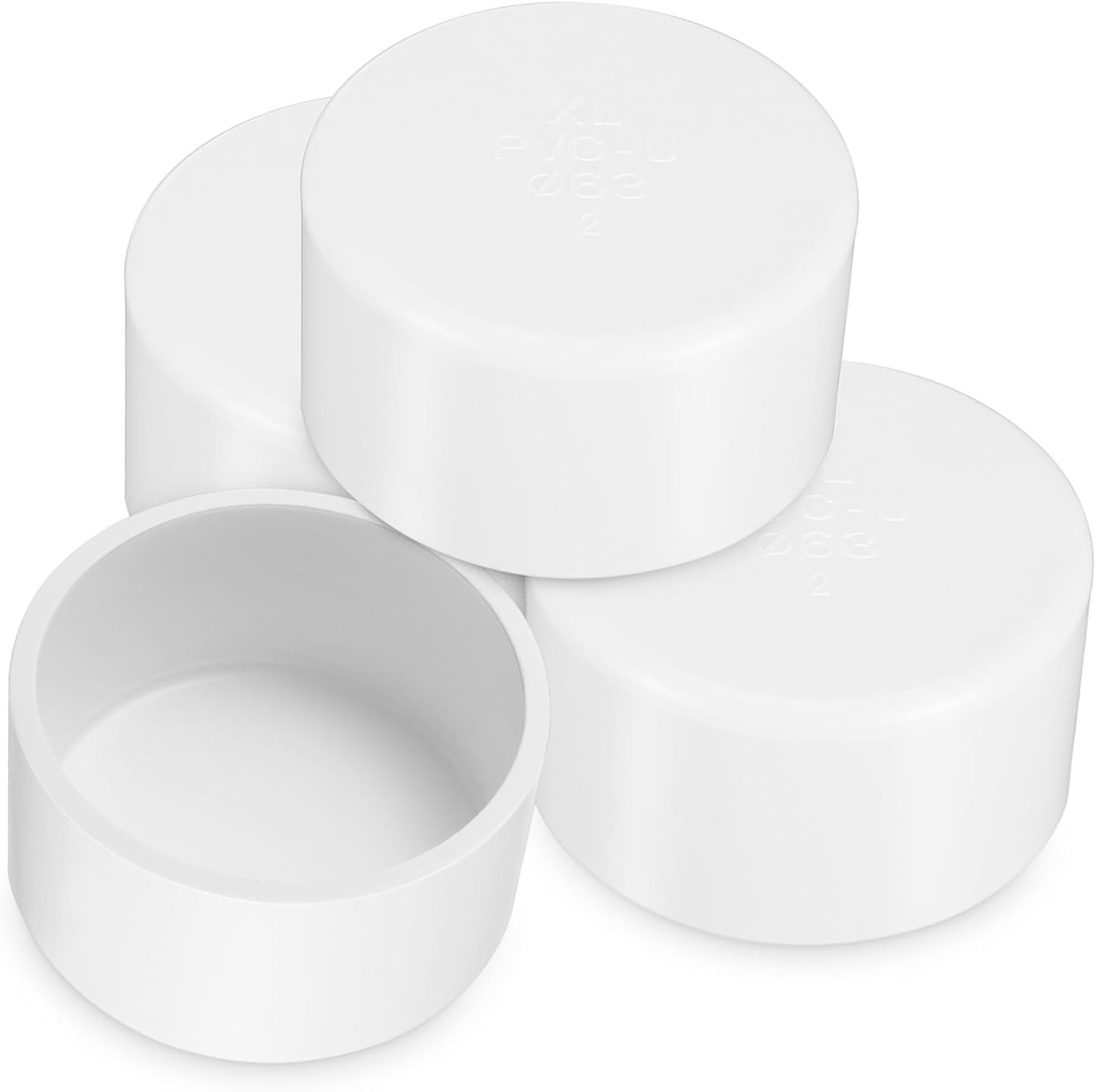 INOOMP 4Pcs PVC Pipe Caps End Cap Fitting Adapter for Sprinkler and Plumbing PVC Pipe Plug for Home and Garden Use Efficient Sealing and Cold Resistance