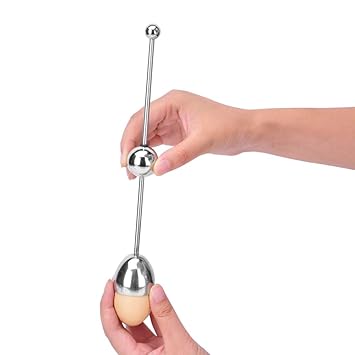 Stainless Steel Boiled Egg Topper Shell Top Cutter Knocker Raw Egg Cracker Separator Egg Opener Tool Kitchen Gadgets
