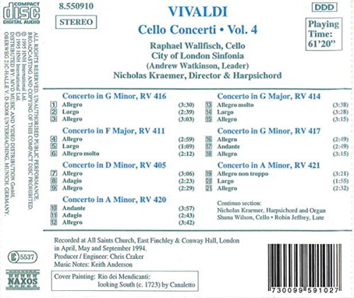 Vivaldi: Cello Concerti Vol. 4