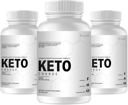 Keto Charge - Fórmula avanzada de control de peso Keto Charge paquete de 3 180 cápsulas