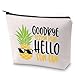 ZJXHPO Teacher End Of The Year Gift Goodbye Lesson Plan Hello Sun Makeup Bag With Zipper Summer Break Survival Kit Summer Vacation Gift (Hello Sun)