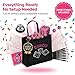 Bunco Game Kit with Crystal Tote Bag - Includes 9 Pink Dice, Score Sheets, Pencils, Bell, and 3 Inch Plush Dice - All of The Bunco Party Supplies You Need