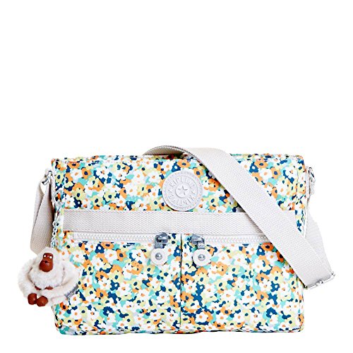 Kipling Angie Solid Crossbody Bag with Printed Strap, Medwflwrgr, One Size
