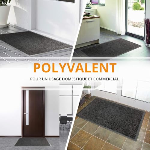 Tapis de porte extérieur imperméable et lavable grand format 60x90cm - 8