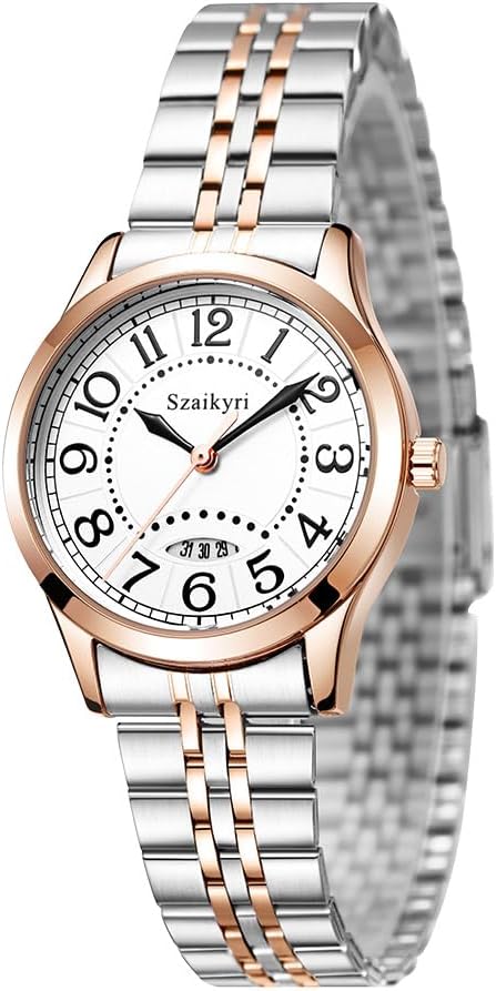 Classic Watch for Women with Easy Read Time Arabic Numerals Ladies Watch with Calendar Water Resistant - Image 7