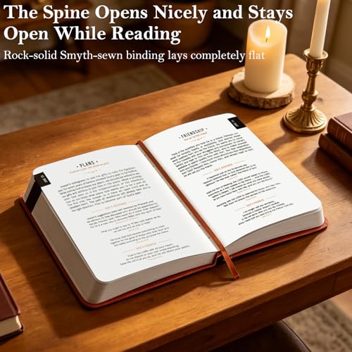 One Minute with God for Men, 365 Days of Daily Prayer Brown Book, Daily Devotional for Men, Faux Leather Bible Prayer Tracking Diary, Faith Rooted Men's Minute Devotional (Brown) — view 5