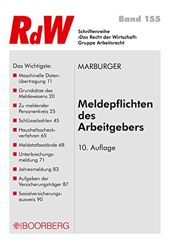 『Meldepflichten des Arbeitgebers (RdW 155) (Kindle版)』|感想・レビュー - 読書メーター