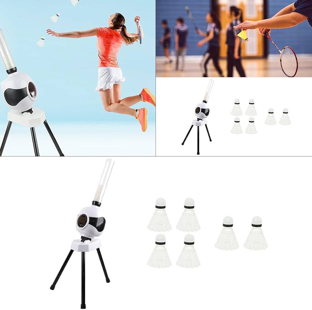 ピッチングマシン 自動ピッチング シャトル付き Amazon | バドミントンサービスマシン バドミントン ピッチング