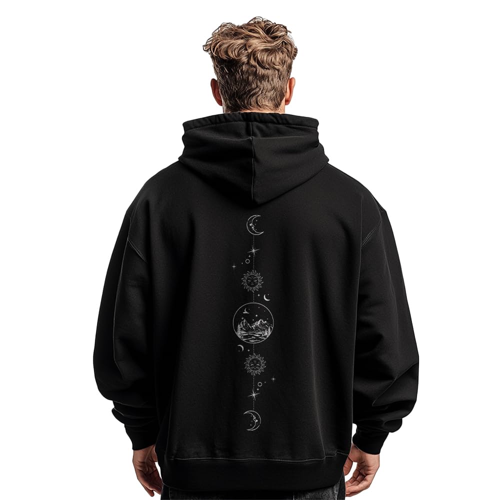 Oversized Hoodies for Man Stylish | 280 GSM Rich Cotton Fleece Printed Oversized Fit Hooded Full Sleeve Oversized Sweatshirt for Men | Stylish Casual Wear Winter Hoodies for Men